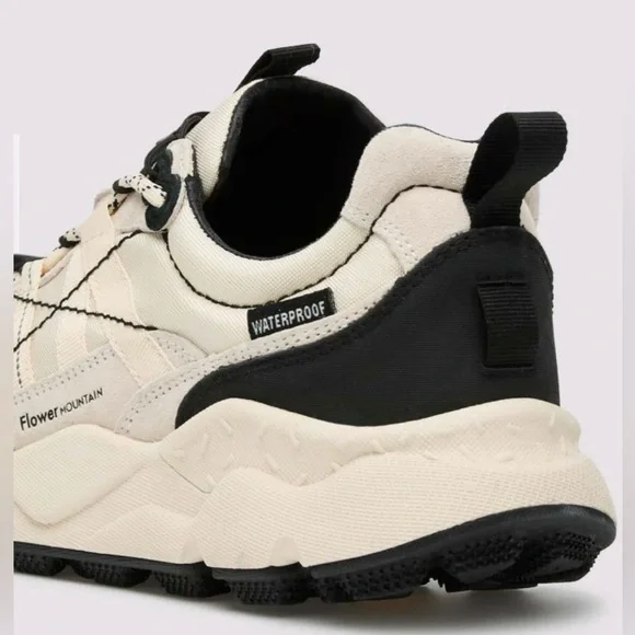 NWT Flower Mountain IWANO 2 UNI Suede and technical fabric sneakers -White-Black - Picture 8 of 16